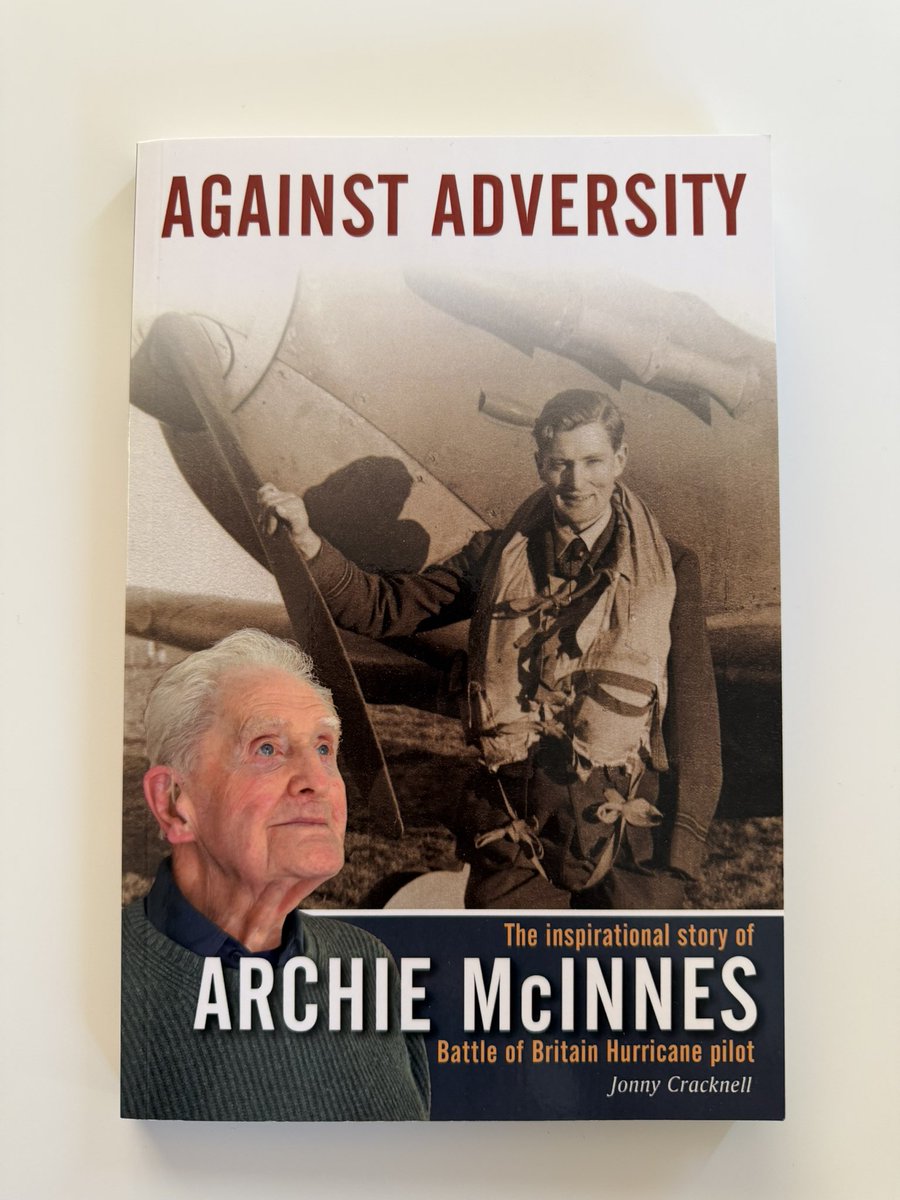 jonnycrackers82's tweet photo. My very last signed paperback copy of his biography ‘Against Adversity’, by #battleofbritain Hurricane pilot Archie McInnes is up for grabs, supporting my London Marathon fundraising for @CombatStress 
Currently at £50 - ends Friday if interested 👀 Bid in comments or DM me 👍🏻 https://t.co/XKcW6cqTth