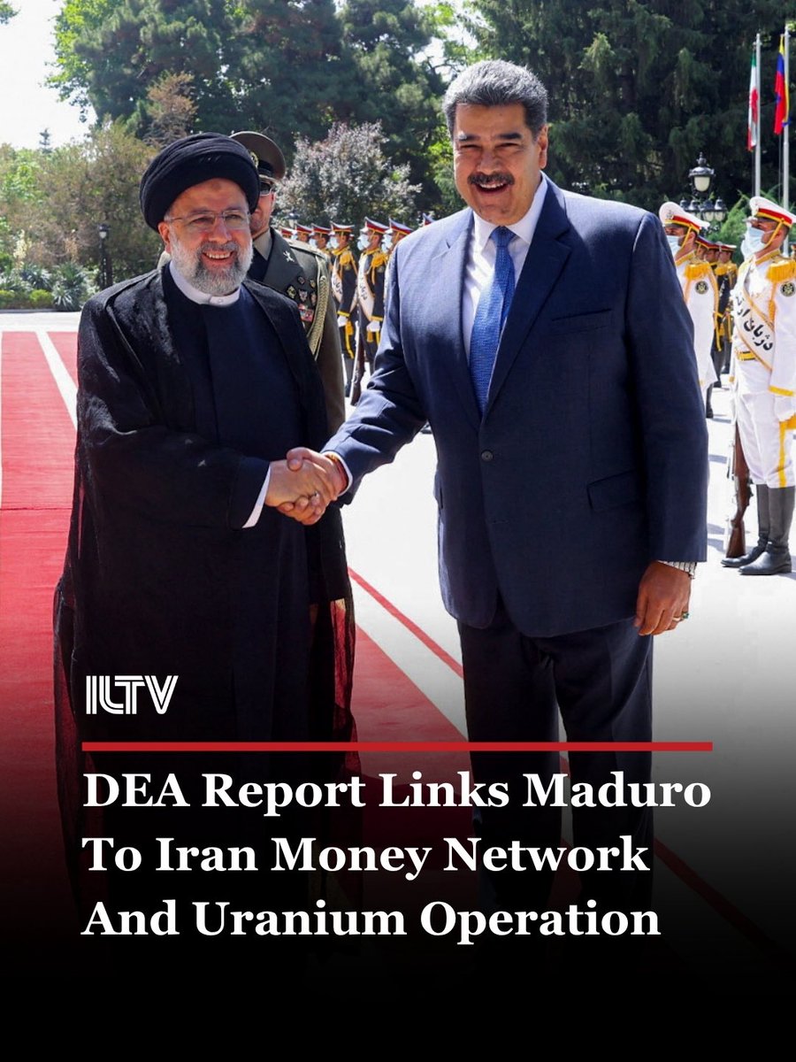 A DEA report says Nicolás Maduro helped Iran move money through Venezuela to bypass US sanctions, using a network of binational funds, trust accounts, and correspondent banks in places like Uruguay, Panama, Dubai, and Hong Kong. The report also says the alliance helped channel