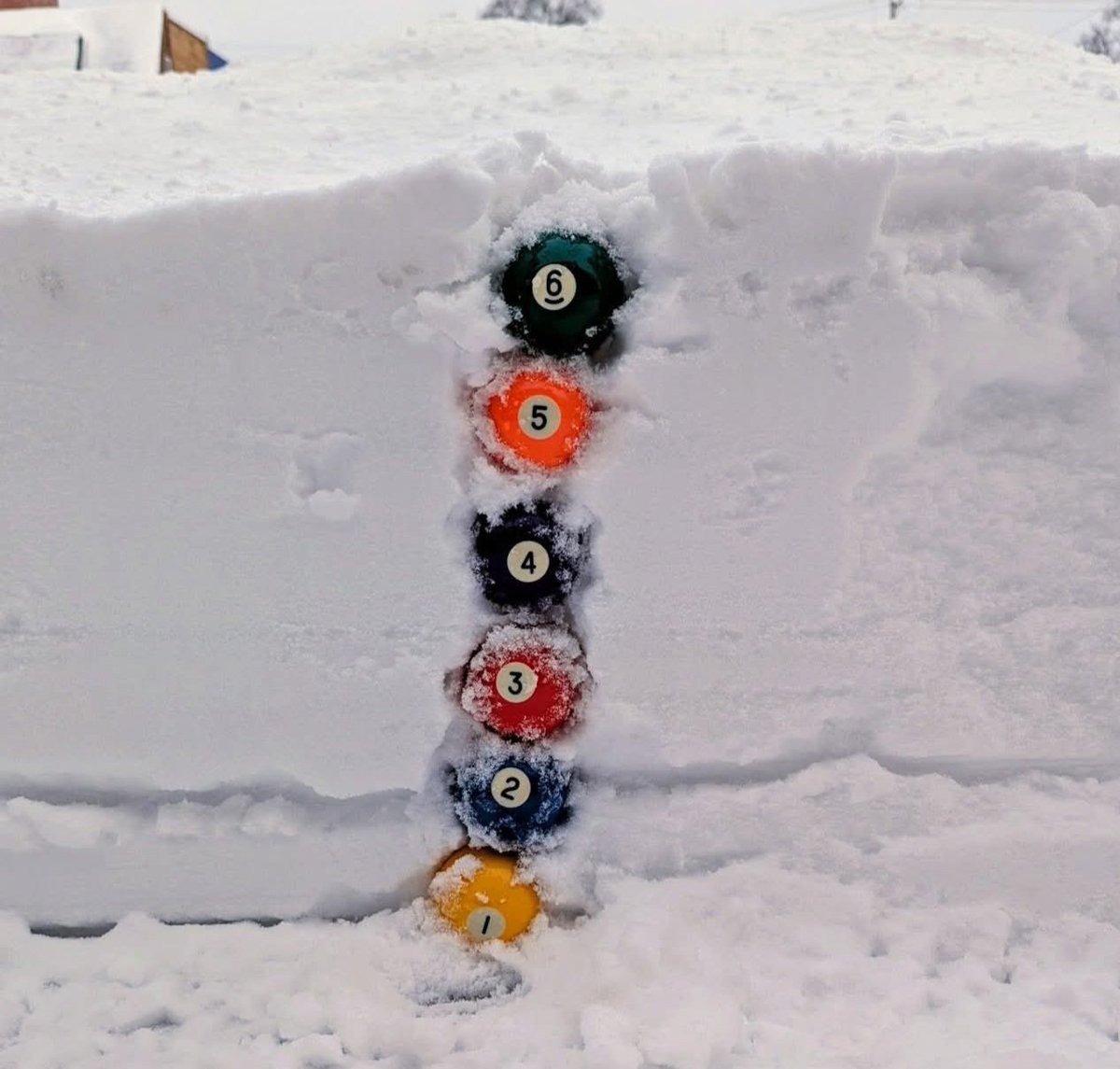 Funny Pics 📸 🤣🤣🤣
Snow levels measurement tools 💯🤣🤣🤣
#snow #weather #poolballs 
#goplaypool 
#goplaypoolapp