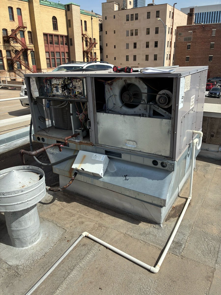 A little RTU maintenance after the recent spike of hot weather!