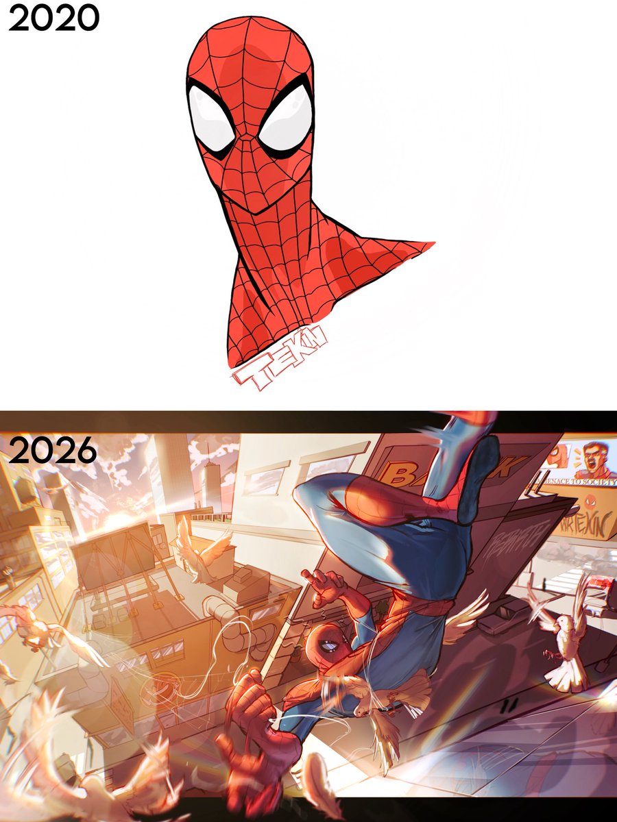 ARTekin0's tweet photo. My first digital Spider-Man drawing / My latest digital Spider-Man drawing https://t.co/vbz65N0eFK