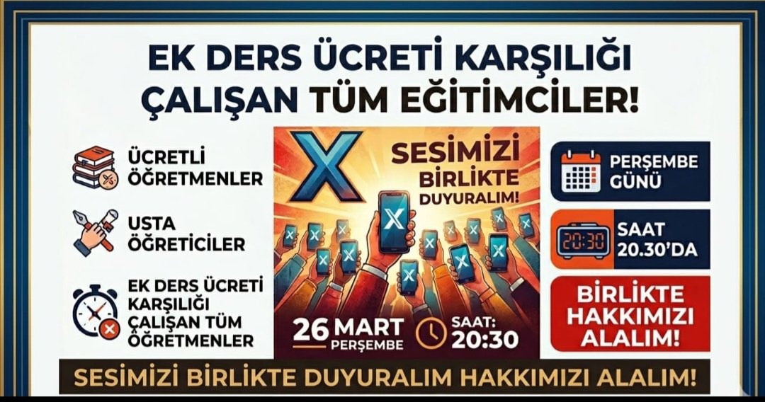 kran2590065's tweet photo. #UstaVeÜcretliÖğretmen
EK DERSLİYE KADRO
Usta Oğreticiler ve Ucretli Oğretmenler Haklarını Istiyor !!! https://t.co/GywKmpxbmZ