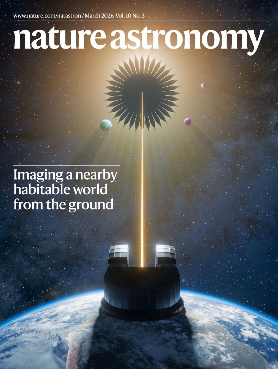 Congrats <a href="/KISS_Caltech/">Keck Institute for Space Studies</a> study leads, Ahmed Soliman &amp; Stuart Shaklan <a href="/NASAJPL/">NASA JPL</a>, &amp; John Mather <a href="/NASAGoddard/">NASA Goddard</a>, &amp; team, whose hybrid space-ground observatories work made the <a href="/NatureAstronomy/">Nature Astronomy</a> cover!
Thanks to Keith Miller, <a href="/caltechipac/">Caltech IPAC</a> for visualizing!
Read here: nature.com/natastron/volu…