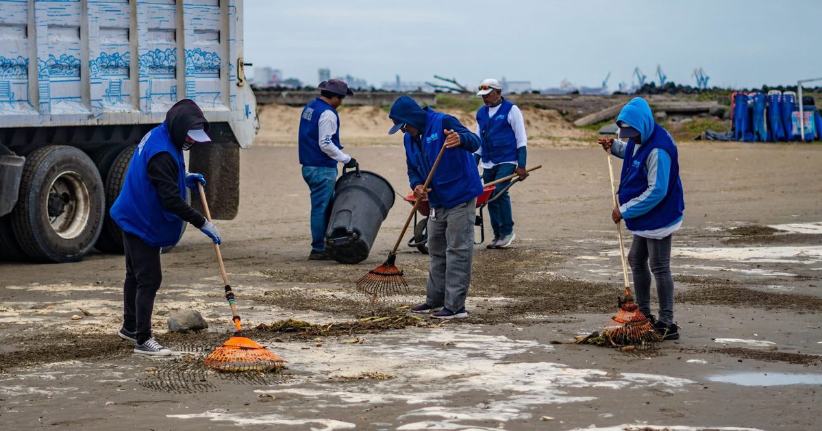 maryjosegamboa's tweet photo. Las cuadrillas de Limpia Pública llevan a cabo jornadas de limpieza en Playa Bamba para mantener este espacio en óptimas condiciones, contribuyendo a un entorno más limpio y ordenado para visitantes y familias. https://t.co/mLjoP0d6Yv