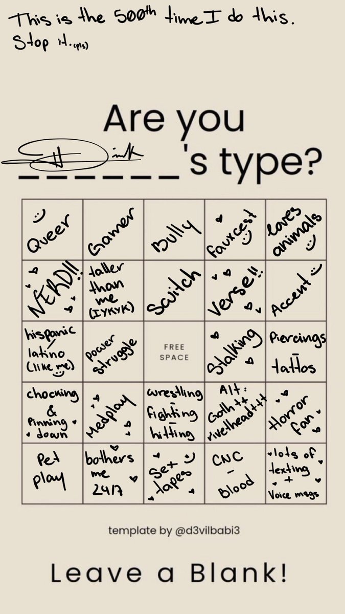 Handwriting to guilt trip you into doing it so my time wasn’t wasted.