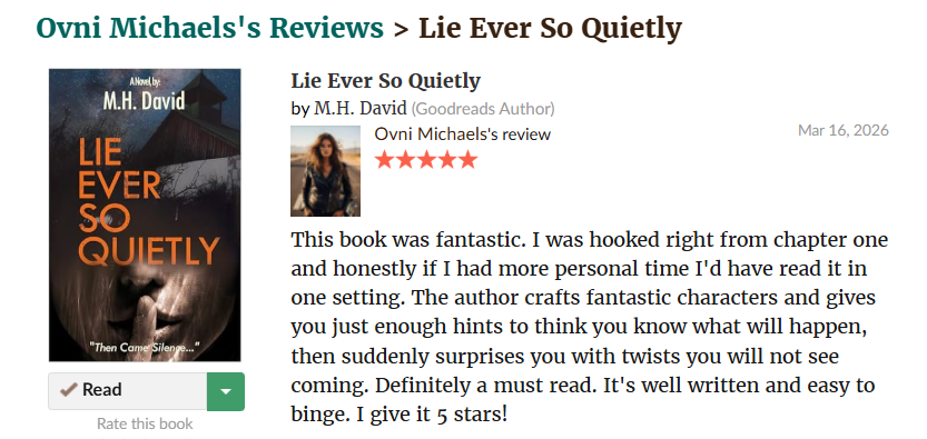 Author M H David tweet media