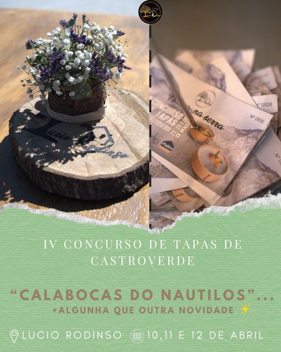 luciorodinso's tweet photo. Este ano en Lucio Rodinso, o Concurso de Tapas chega con sabor, ilusión… e tamén con sorpresas e novidades 👀

Estamos preparando unha cita especial para desfrutar do ambiente, do tapeo e dalgún detalle diferente que vos iremos descubrindo moi pronto 💛 https://t.co/YiAHfETByv