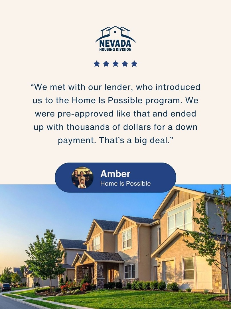 The right resources can make all the difference for homebuyers. 🏠 Amber was introduced to Home Is Possible and quickly moved forward. Programs like this provide guidance and support so more Nevadans can take the next step with confidence. 💙

[LINK] homeispossiblenv.org