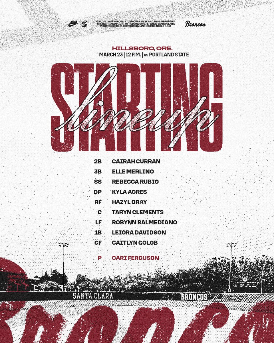 Santa Clara Softball tweet media