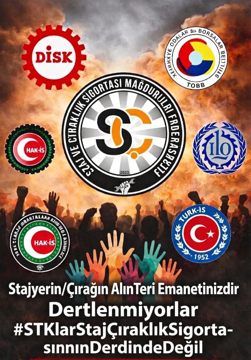 Artık dertlenin… 
Ülkenin öz evlatları mağdur 
Sgk'mız başladı diye kandırıldık 

Yaşıtlarımız emekli oldu 
Biz kandırıldık 

Bu sorun hepimizin.

Dertlenmiyorlar
#STKlarStajyerÇırakSigortasınınDerdindeDeğil