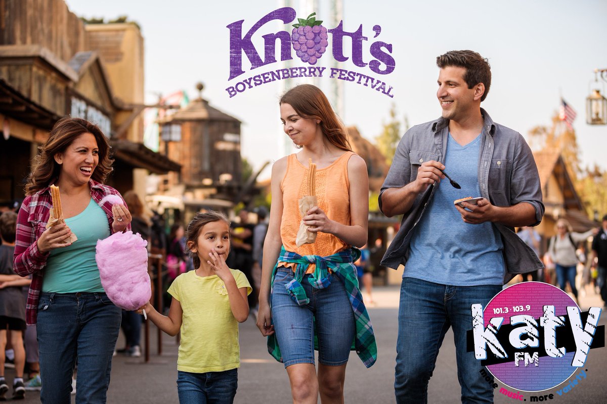 NEWKATYFM's tweet image. 🍇🎢 KATY-FM is sending you to the Knott's Boysenberry Festival!
Win 4-packs all week to Knott's Berry Farm 
The festival runs March 13–April 12 with boysenberry treats, live entertainment &amp;amp; your favorite rides.
🎧 Listen for the cue to call and win!
#KATYFM #BoysenberryFestival