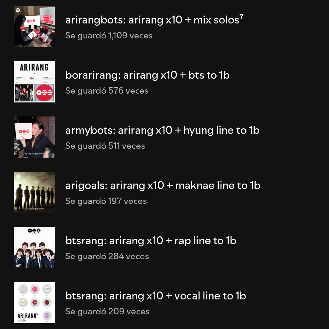 playlibts's tweet photo. Cómo usar estas playlists que contiene x10 Arirang? 👇🏻

— elegís 2 playlists, puedes poner una después que termine la otra o agregarla a la fila

—  después pasas por esta playlist focus en swim x40

Al usar estas playlists estarías habiendo stream a Arirang x20 (E)  y swim x60 https://t.co/se8ZJQBYF0