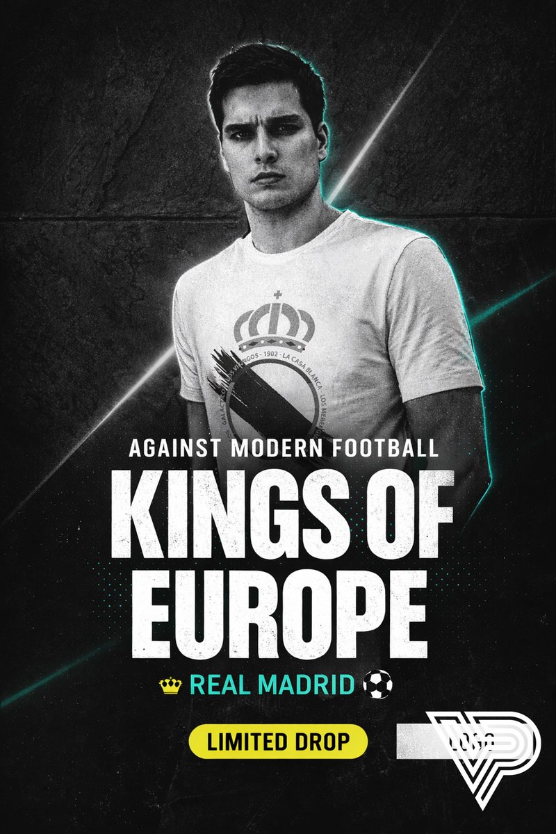 Legacies are untouchable. Madrid is the standard. 124 years of royalty in one premium tee. Built for the streets + the stands. 👑⚪️

Is Madrid the greatest ever? 🏆

#VintagePitch #RealMadrid #LosBlancos #KingsOfEurope #AgainstModernFootball