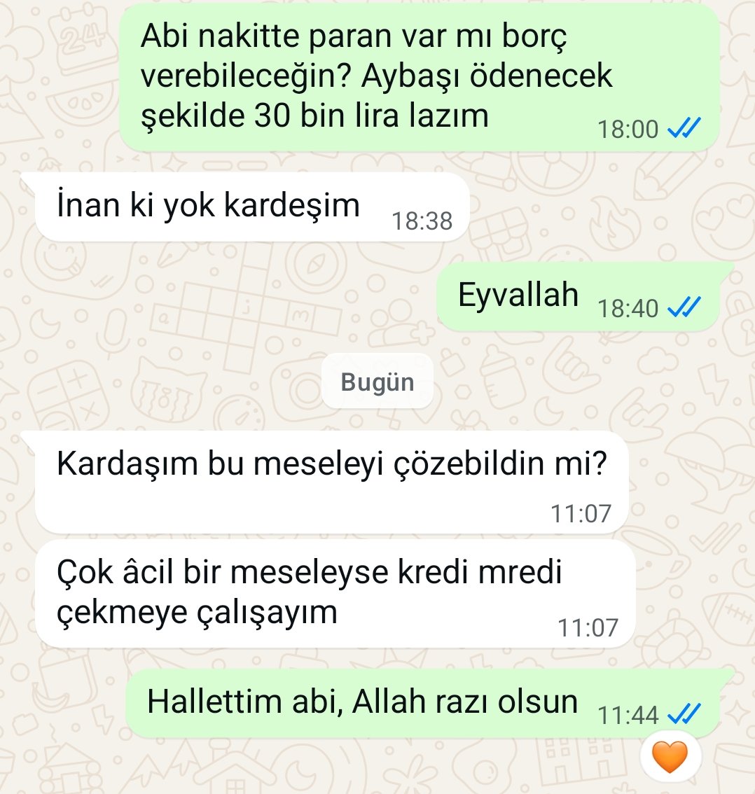 Mohti_'s tweet photo. Rabbim güzel dostluklar nasip eylesin. Borç verebilmek için kredi çekmeyi düşünüyor adam, Allah razı olsun https://t.co/Vd1BOMvuSb