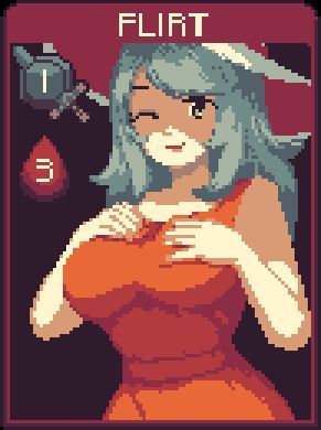 ClariceDevPy's tweet photo. Card reveal: FLIRT

One wink from Talia and your whole strategy falls apart. She knows exactly what she's doing.

The worst part? It works every time.

#Tenebria #NSFW #pixelart https://t.co/oL7SmFVqZ1
