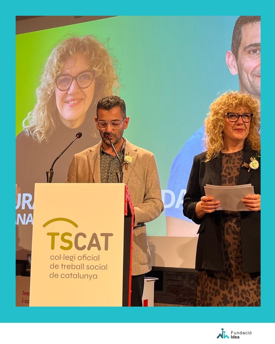 FundacioIdea's tweet photo. Loli Rodríguez, presidenta de Fundació Idea i vicepresidenta de FEDAIA, rep el Premi a la Defensa dels Drets de la Infància atorgat a FEDAIA ple Col·legi de Treball Socials de Catalunya.
#FundacióIdea #TSCAT #Sabadell #VallèsOccidental https://t.co/CSVyO7eVHM
