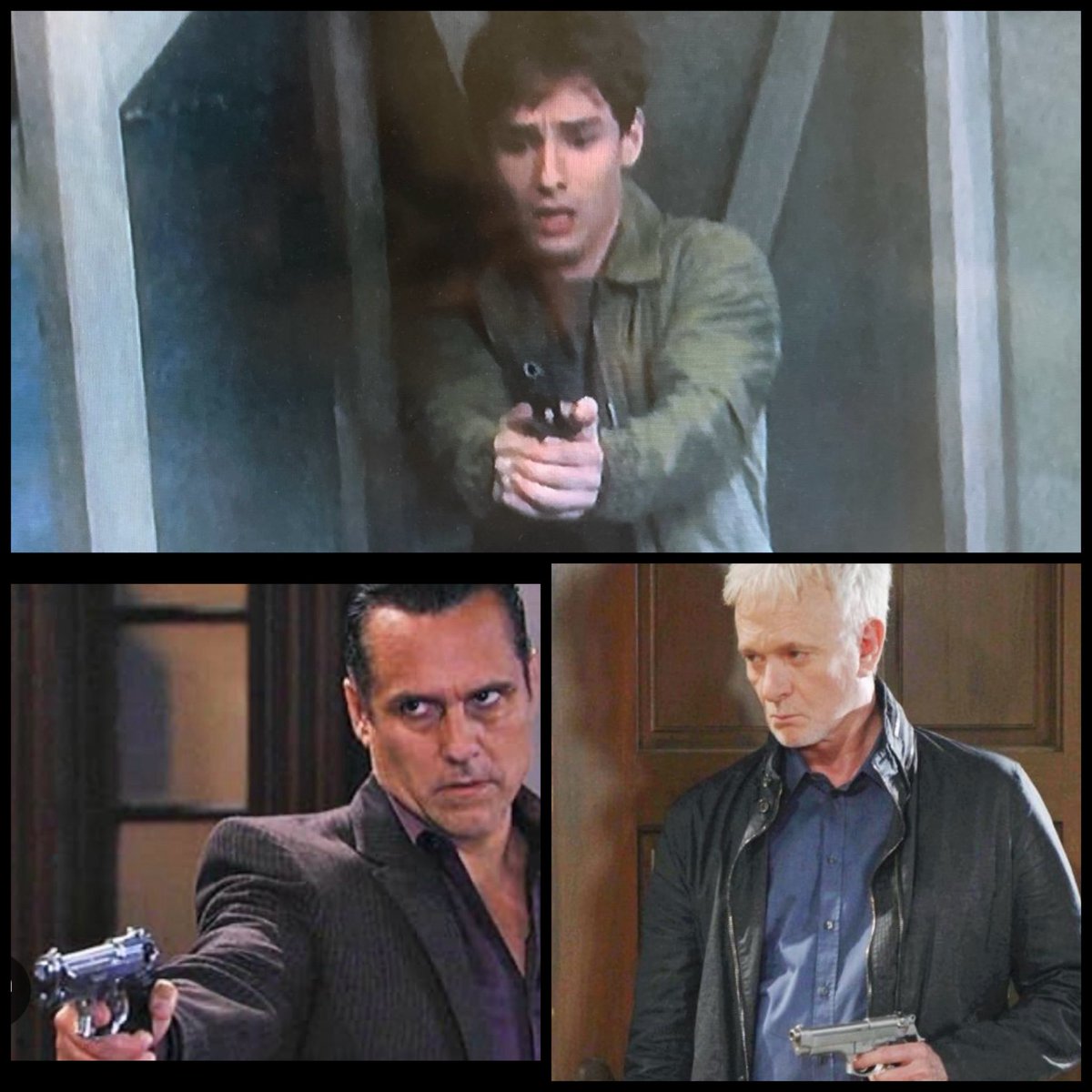 GHFan10130's tweet photo. Rocco is definitely Luke Spencer and Sonny Corinthos Grandson it was inevitable that a 🔫 would end up in his hands lol #GH https://t.co/dT7RCzjaYe