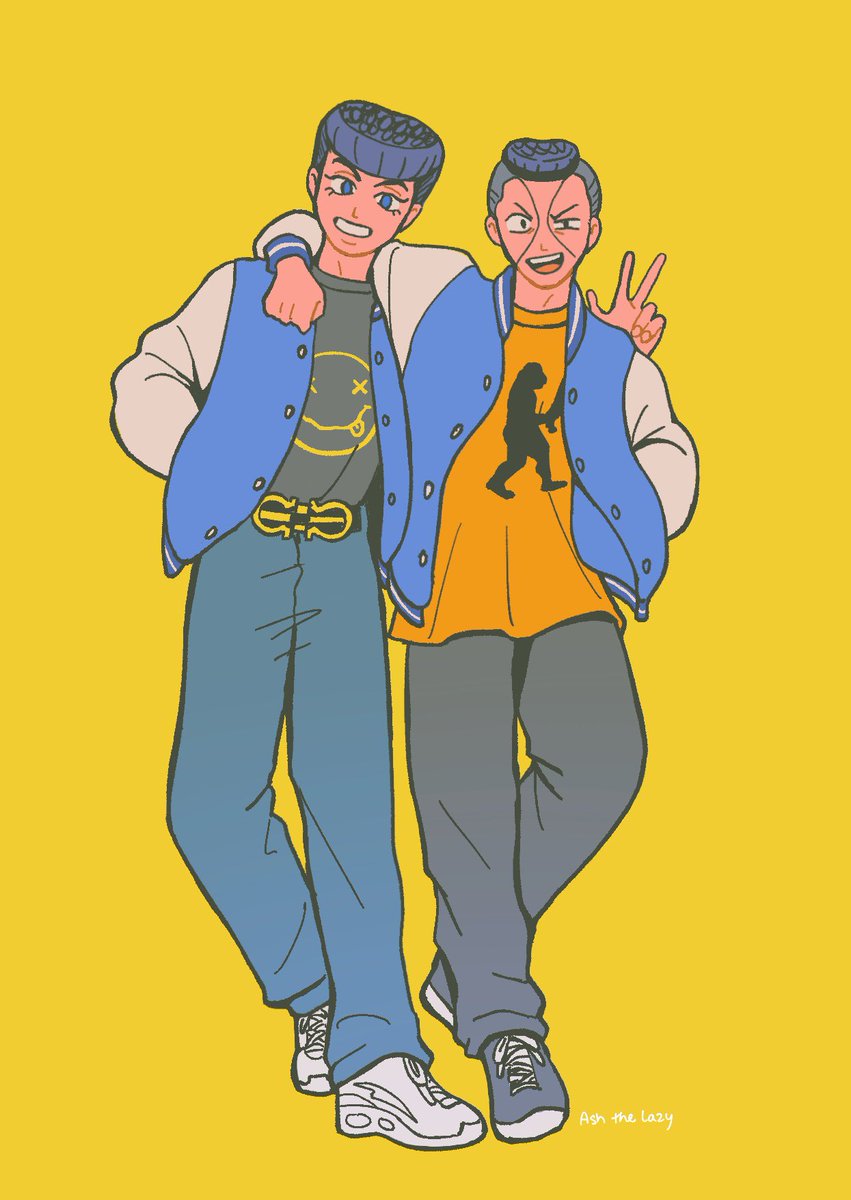 東方仗助 ,虹村億泰 「The bois」|🌸 Ash 🌸のイラスト