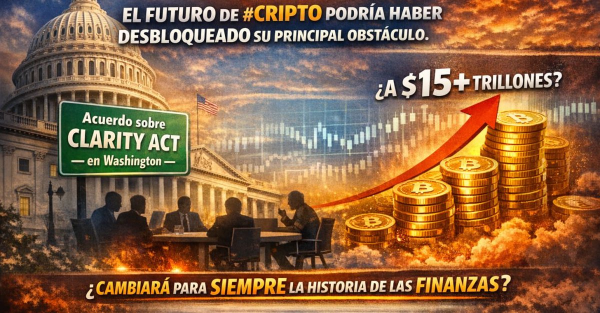 techconcatalina's tweet image. 🔥INCREÍBLE🔥

EL FUTURO DE #CRIPTO PODRÍA HABER DESBLOQUEADO SU PRINCIPAL OBSTÁCULO.

💸Si la Clarity Act se aprueba, puede hacer por las #criptomonedas lo que una ley similar hizo por los DERIVADOS en el año 2000.

¿Pasará cripto de $2,5 trillones a $15+ trillones?

👀Mientras