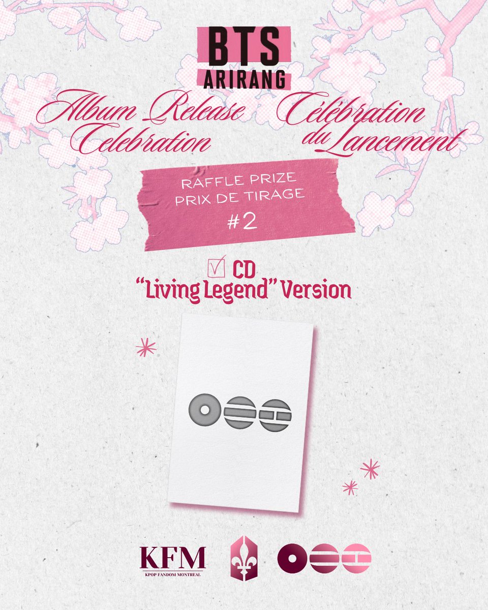 BTSMontreal's tweet photo. Time to announce our next raffle! 💜
You can participate during our event this coming Saturday, or virtually.

C'est l'heure d'un nouveau tirage! 💜
Vous pouvez participer lors de notre événement ce samedi, ou virtuellement.

#btsarmy #bts_arirang #btsmontreal @KFMtl https://t.co/pAPDJ1IIWX