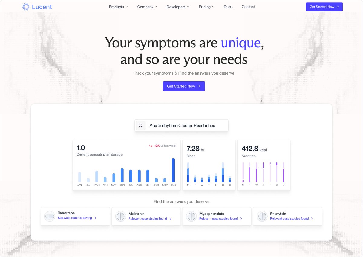 Fresh landing page for an AI health startup 😍