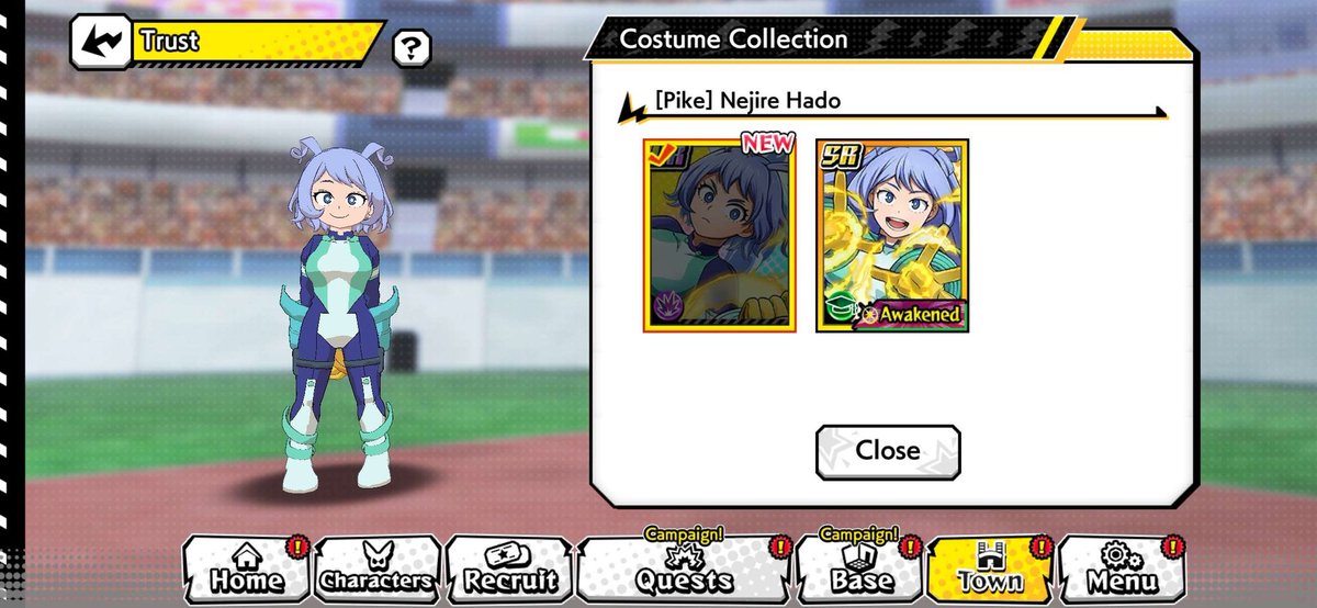 NejieNejire's tweet photo. // The one time I get a UR Nejire and it's because the game is ending. 💀 https://t.co/IMKefYLfUs