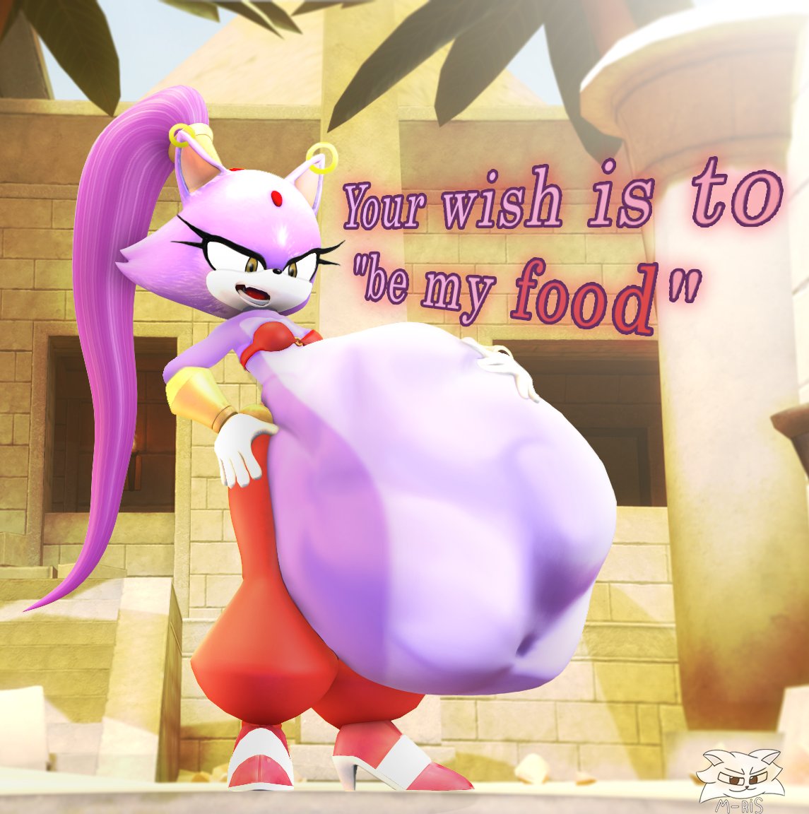 The Jinn's Wish

🧞If you wish for food from a genie after his 1,000-year sleep, it does not mean that the food will be for you😾😾

#vore #blaze #belly #sfm