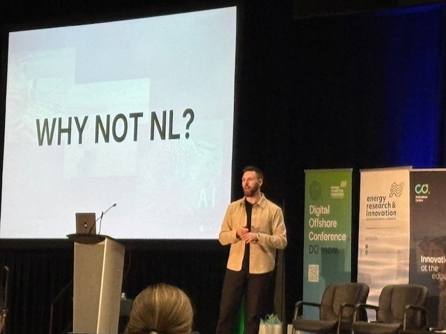 erinl_ca's tweet photo. At Digital Offshore '26 @colab_software CEO @adamkeatingnl challenged us “WHY NOT NL? There’s no reason why we can’t be a leader.” With our history of innovation we can be a leader in digitalization &amp; AI. 
Many thanks to @wsp for sponsoring &amp; @exxonmobilcan for moderating! #DO26 https://t.co/NlAnihZmtA