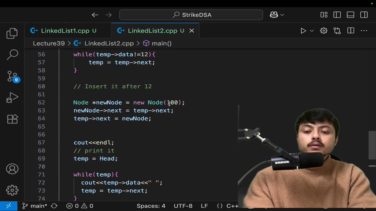 workharsh99's tweet photo. Linked List problems 🔥
Delete Node • Middle Node (slow-fast)
Pointers doing magic 💡
@rohit_negi9 
@CoderArmy 
#DSA #CodingJourney #LinkedList https://t.co/dTIT1J2wwt