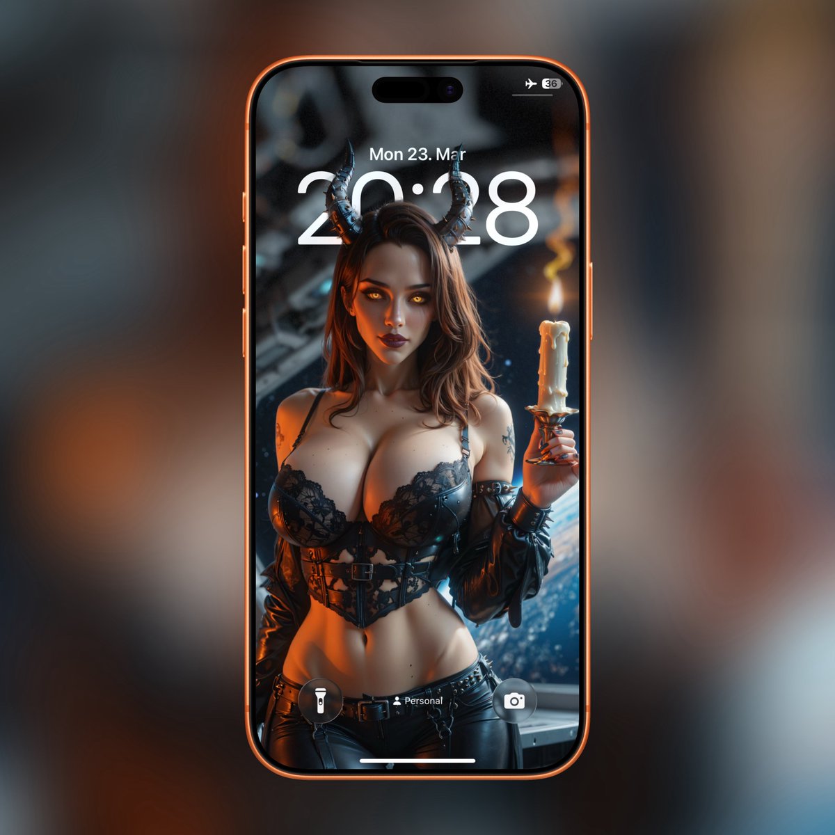 ScreenGirlsNet's tweet image. You lit the candle… so now you deal with the consequences. 🔥

I don’t come for free… and I don’t leave empty-handed. 😈

Careful what you summon next time…

#DarkVibes #Summoned #ScreenGirls #AIArt #Lockscreen #CandleLight