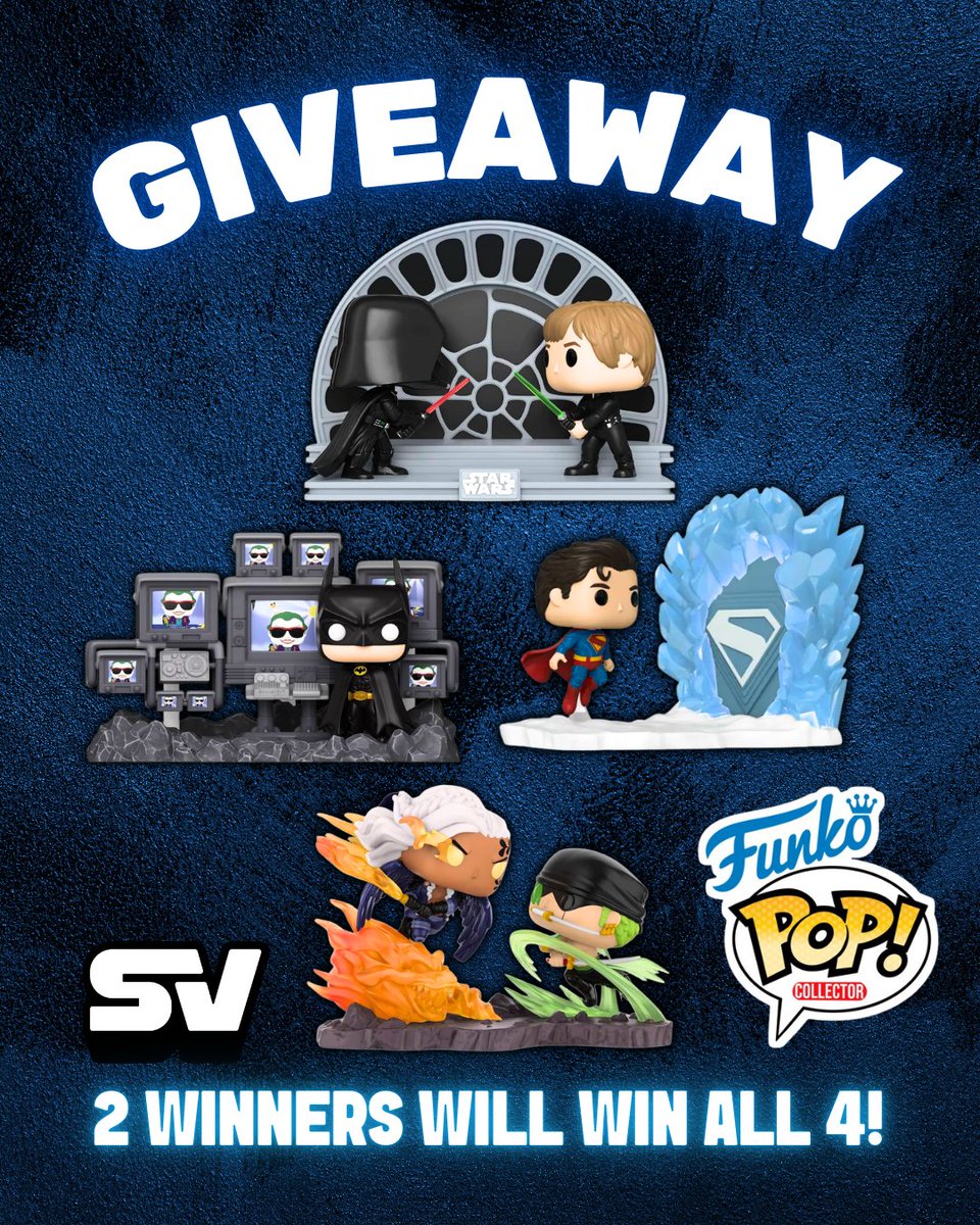 It's GIVEAWAY TIME!

We’re giving 2 lucky winners FOUR Funko Pop fun!
1x Pop! Moment: Batman's 85th Anniversary - Batman in Batcave
1x Pop! Moment: Superman and Fortress of Solitude
1x Pop! Moment: Roronoa Zoro vs. King
1x Pop! Moment: Star Wars - Return of The Jedi 40th