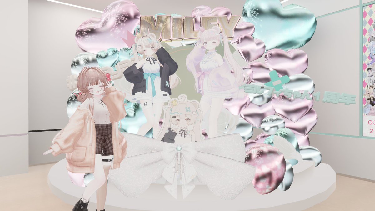 Linuzuki's tweet photo. 途中でパソコンがクラッシュした，幸いにも、集合写真が撮られる前に集まりに戻ることができた。ミルフィちゃん一周年おめでとうございます！
#ミルフィちゃん集会||#ミルフィちゃん1周年 https://t.co/9ibk6fYMVA