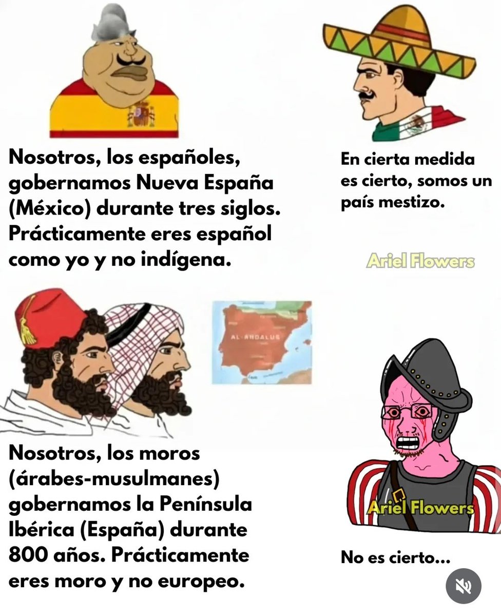 Seguramente habéis notado que se repiten ciertos comentarios en redes. Bajo cualquier publicación sobre España aparecen cuentas hispanoamericanas (mexicanas y argentinas sobre todo) repitiendo variaciones de lo mismo: "sois árabes", "los árabes se cogen a vuestras mujeres", "los