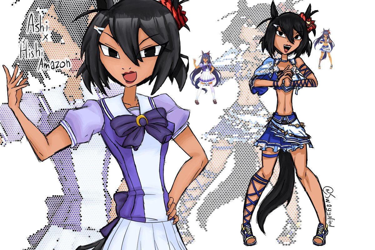 Swaggifying's tweet image. Here's an Ashi version as well😛
#ashi #samuraijack #UmaMusume #HishiAmazon