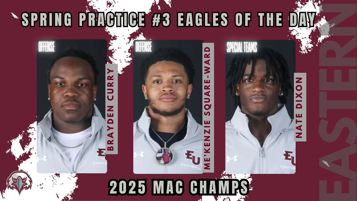 EUEaglesFB's tweet photo. Spring 2026 Practice #3 E.A.G.L.E.S. #FlyWithUs🦅🦅🦅 https://t.co/l2IZg71t4L