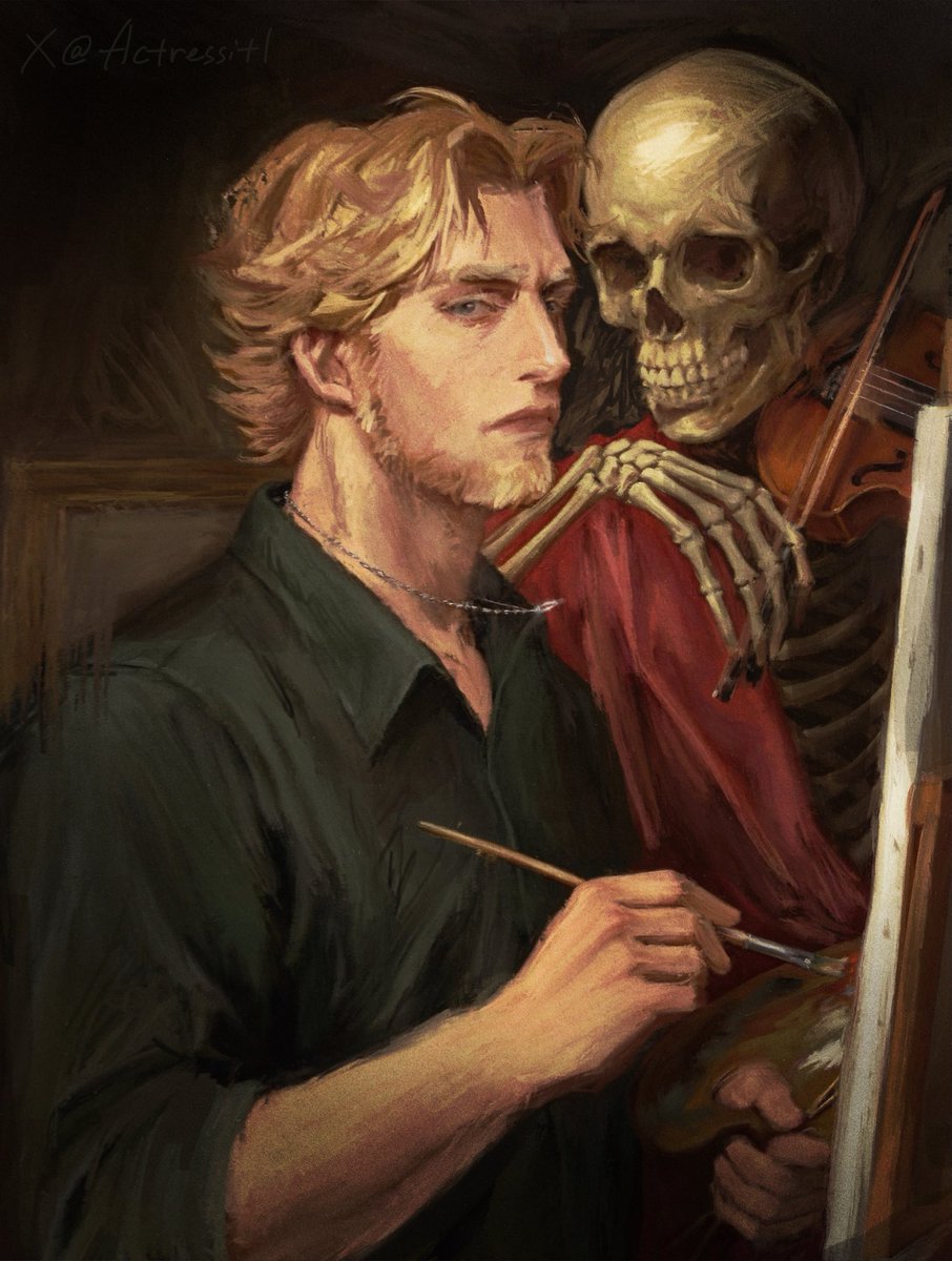 Self-Portrait with Death Playing the Fiddle
#mouthwashingcurly #mouthwashing