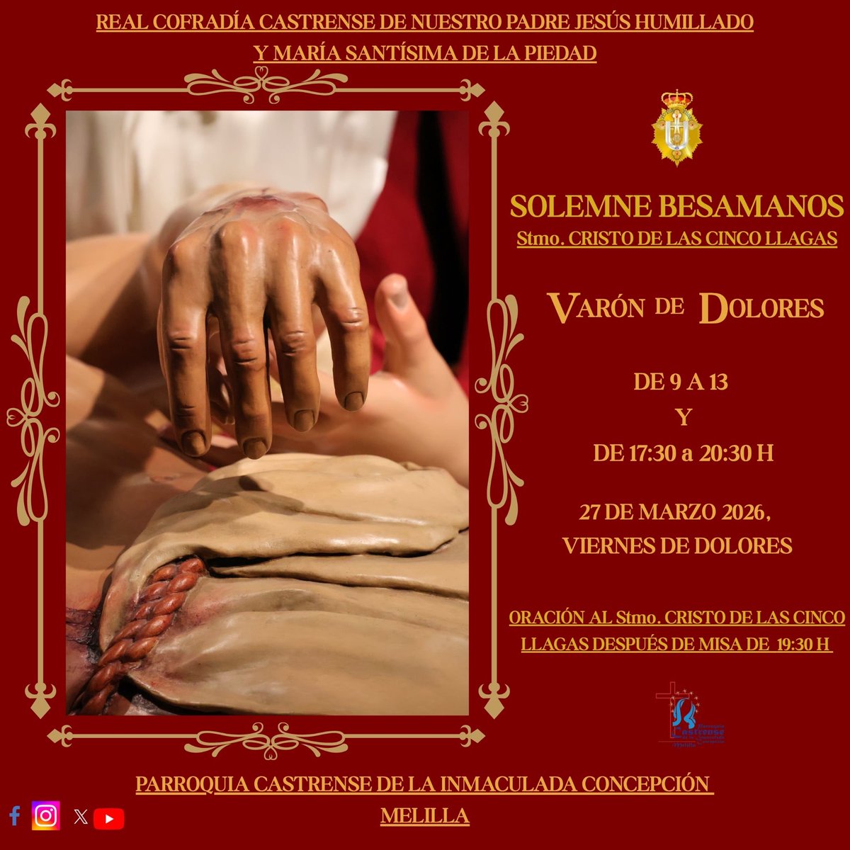 Cofradía Humillado y Piedad. Melilla. tweet media