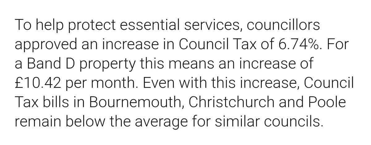 <a href="/BCPCouncil/">BCP Council</a> Council Tax has been raised by 7.8% instead of the special measures limit of 6.74% this is theft. No one in <a href="/BCPCouncil/">BCP Council</a> can justify it... <a href="/MartinSLewis/">Martin Lewis</a>