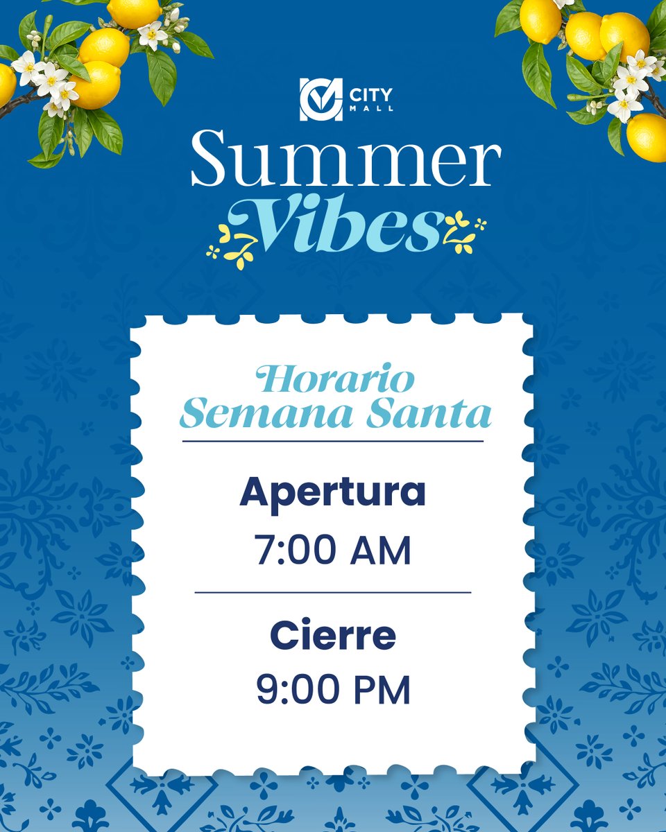 El plan perfecto existe: tiempo, comodidad y todo en un solo lugar💛
Esta Semana Santa, #CityMallSPS y #CityMallTGU te acompañan en un horario desde las 7:00 AM hasta las 9:00 PM 🤩