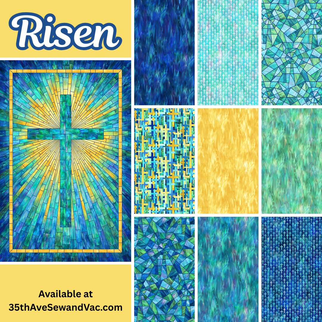 The uplifting Risen collection by Deborah Edwards for Northcott Fabrics features vibrant fabrics that are perfect for creating faith-filled projects for Easter.

tinyurl.com/4xns5jnf

#fabric #fabrics #sewing #quilters #quilting