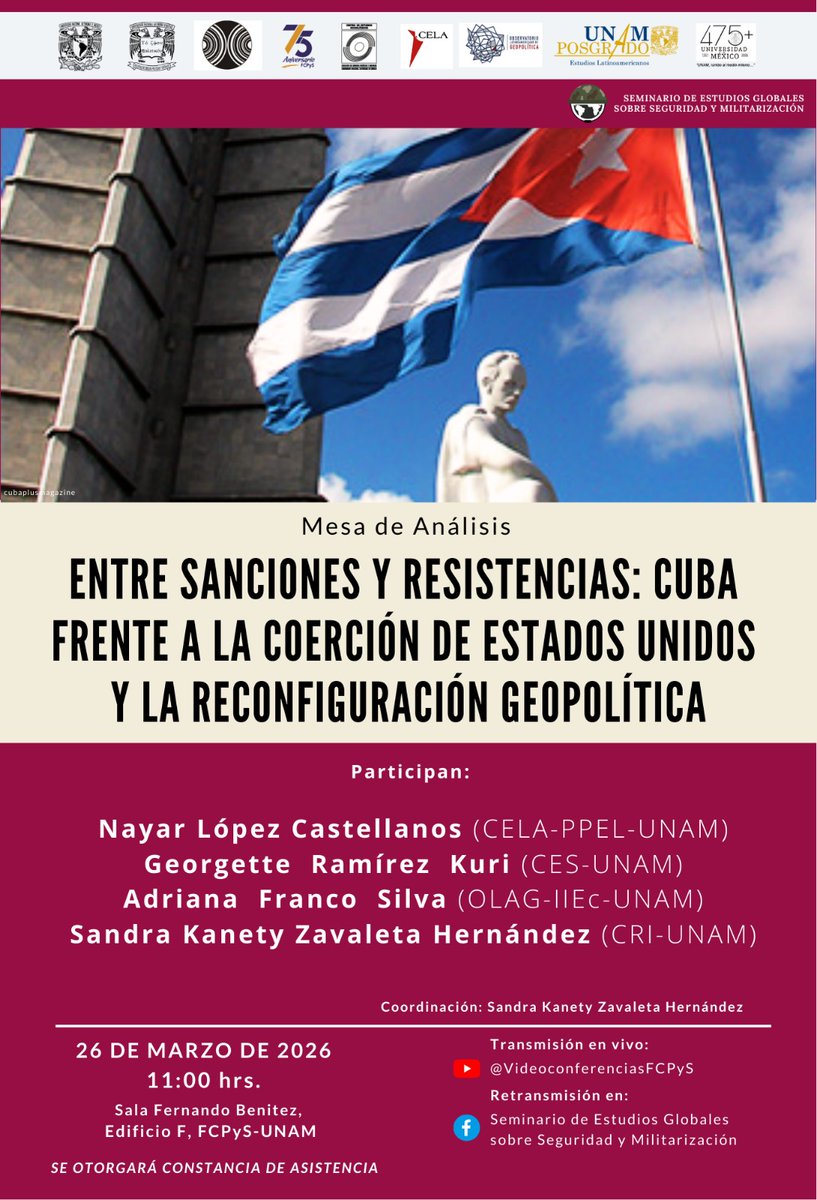 Centro de Estudios Sociológicos | FCPyS | UNAM tweet media