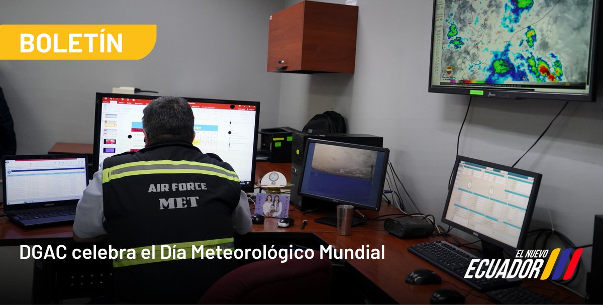 DGAC_Ecuador's tweet photo. #BoletínDGAC 📝 DGAC celebra el Día Meteorológico Mundial. 

Conoce los detalles ⏩ https://t.co/EyovCDbcXv

#DíaMeteorológicoMundial ✈️ https://t.co/gQUscc1Ypx