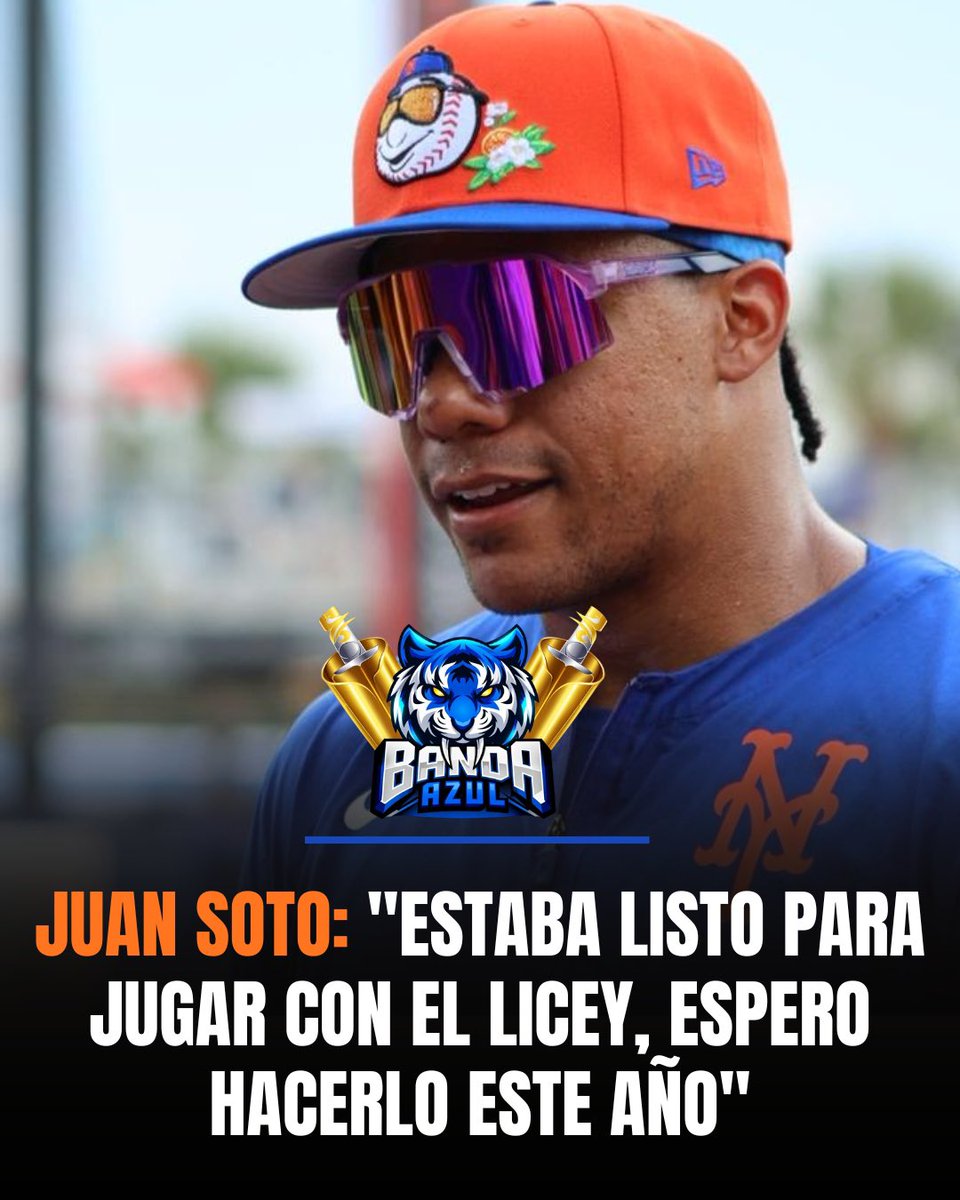 Juan Soto deja claro su deseo: quiere jugar con el Licey 🐯💙

El estelar dominicano reveló que estuvo listo para uniformarse la temporada pasada, pero el permiso llegó demasiado tarde. Ahora, apunta a debutar este año con los Tigres 👀🔥

"Espero hacerlo la próxima temporada",