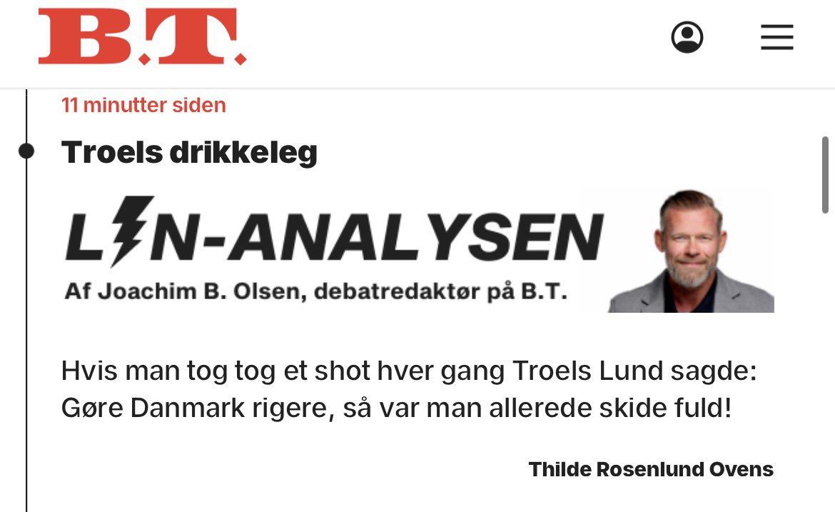 Apropos: folket kræver en special med <a href="/JoachimBOlsen/">Joachim B. Olsen</a> og <a href="/brianweichardt/">Brian Weichardt</a> der hamrer fernet hver gang Mette F taler uden om eller Troels gentager sig sig selv. Om det er på Radio 4 eller BT er ligegyldigt