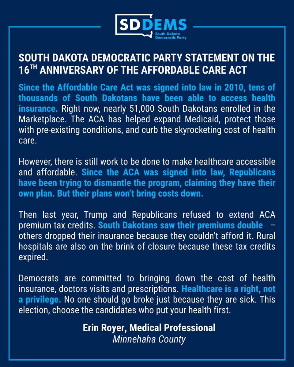 SD Democratic Party tweet media