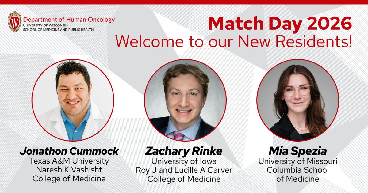 UW-Madison Department of Human Oncology tweet media