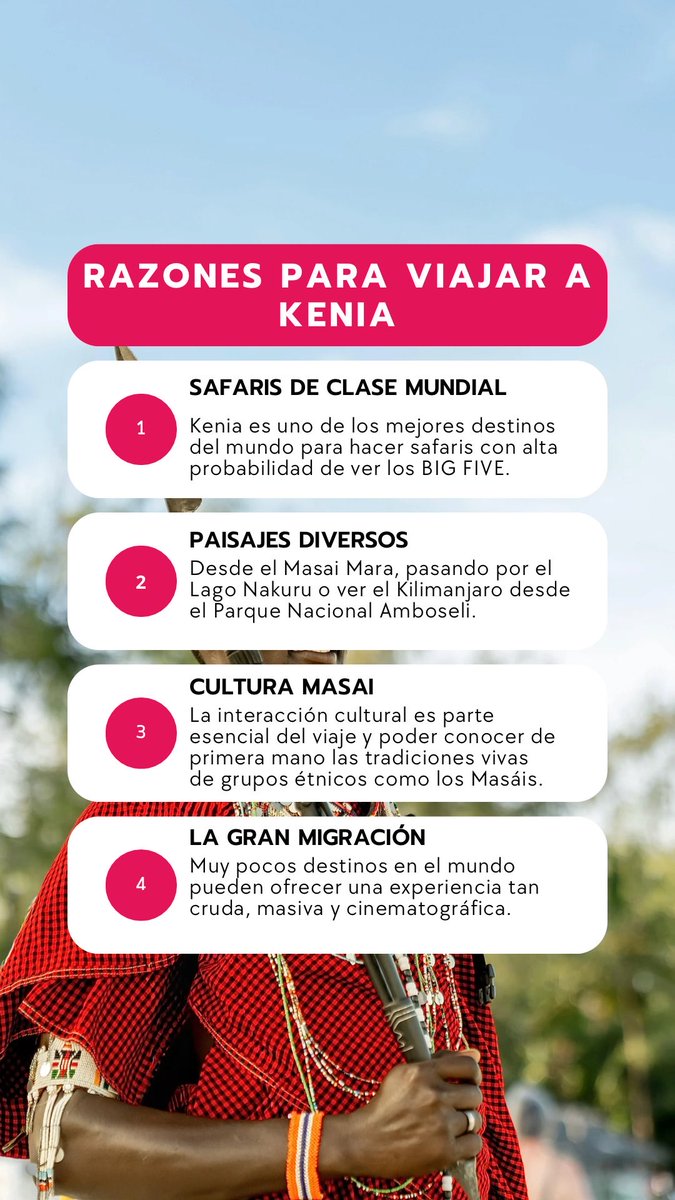 Robert_RFF's tweet photo. Safari en KENIA 🇰🇪: 
UN PAÍS CON SAFARIS DE PELÍCULA.🦁

¡Solo 6 plazas disponibles para esta increíble aventura en África! ✈️☀️

El próximo 31/05/2026 abriremos las puertas de Kenia de par en par 🌍✈️

¡Únete a la expedición y explora los animales en su hábitat! 🦏 https://t.co/rDLCGPqCg2