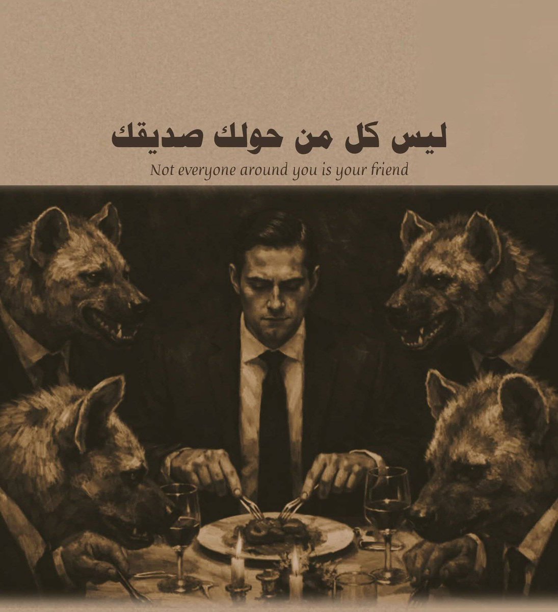 ArabicBest's tweet photo. ليس كل من حولك صديقك. https://t.co/cNwxboaFk7