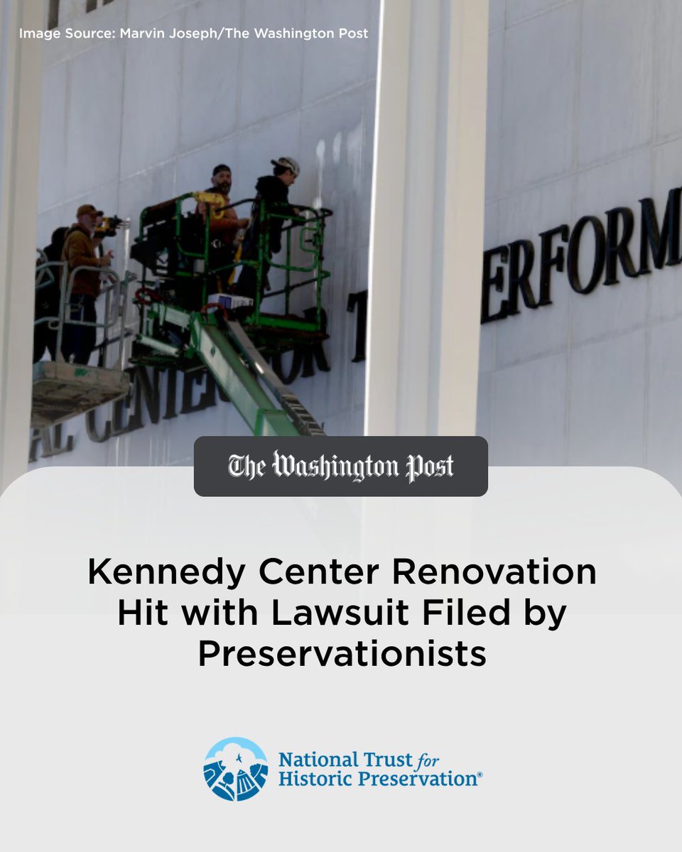 SavingPlaces's tweet photo. Today’s coverage in the Washington Post highlights the urgency of our coalition lawsuit asking the court to halt any demolition or substantial alteration until the government completes required public review and consultation processes. 

Read the article: https://t.co/LridsdTbC9 https://t.co/p1kO0ReUVO