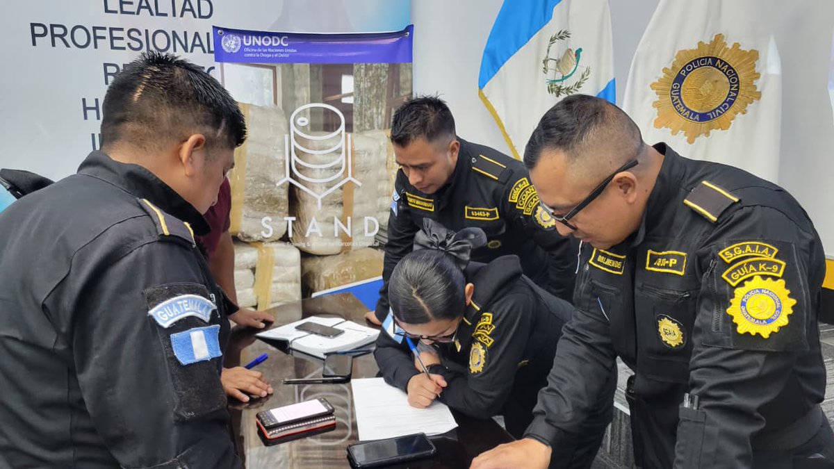 UNODC_ROPAN's tweet image. #Guatemala 🇬🇹| #STAND fortaleció el conocimiento de 30 funcionarios de instituciones clave para detectar, identificar y manejar de forma segura drogas sintéticas y precursores químicos, reforzando estándares técnicos, bioseguridad y análisis operativo.
tinyurl.com/2acex2et